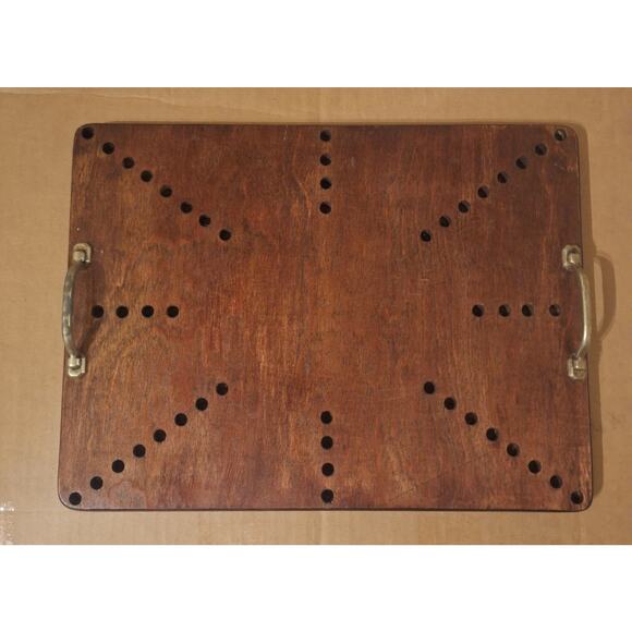 Vintage Game Board Repurposed Tray  Handles Coffee Table Accent Entry Tray - Picture 1 of 4
